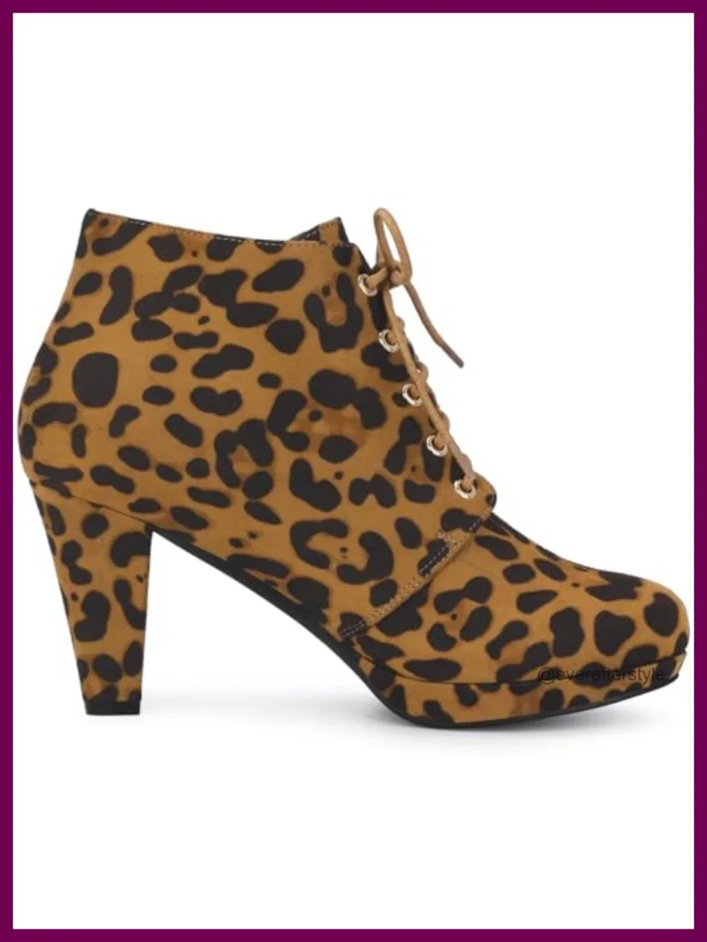 Faux Suede Lace Up Platform Block Heel Ankle Boots